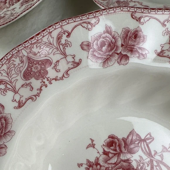 Palate & Plate Rose Floral Soup or Salad Bowls- Rare - Picture 4 of 9